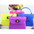 Fashion Womens Ladies silicone handbag Evening bag Hot sell locking shoulder bag
